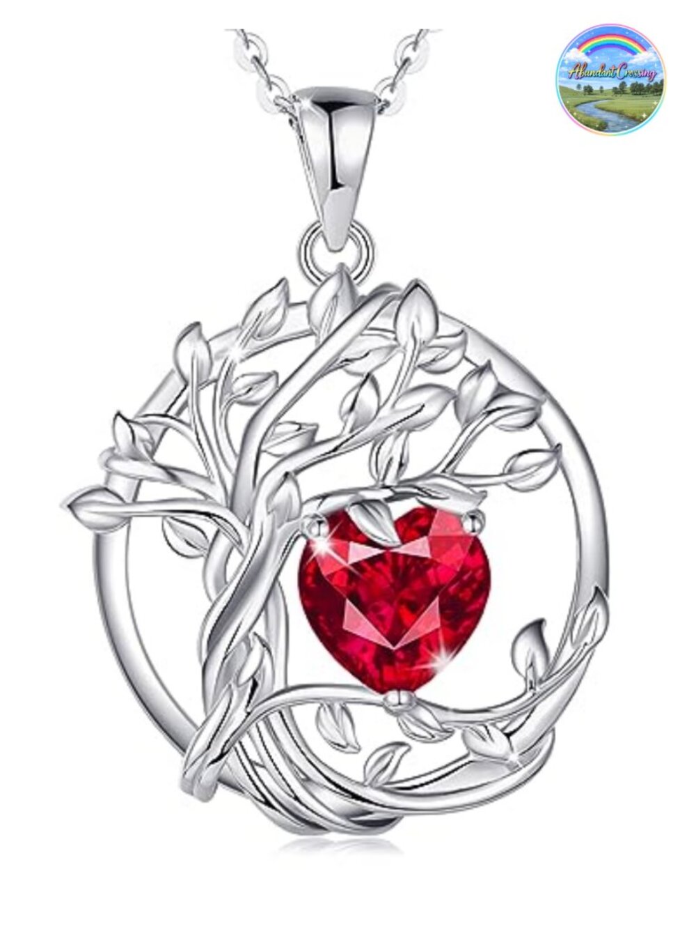 925 Sterling Silver Tree of Life Birthstone Pendant Necklace for Women